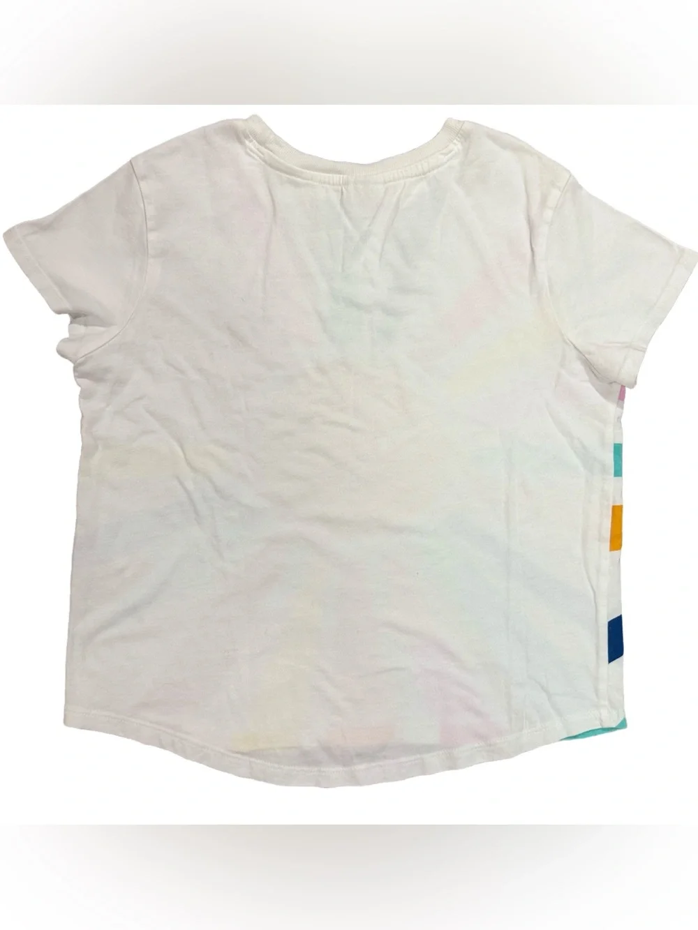 Hanna Andersson Girls Size 8 Rainbow Sunburst Graphic Tee White 100% Cotton - Picture 2 of 4